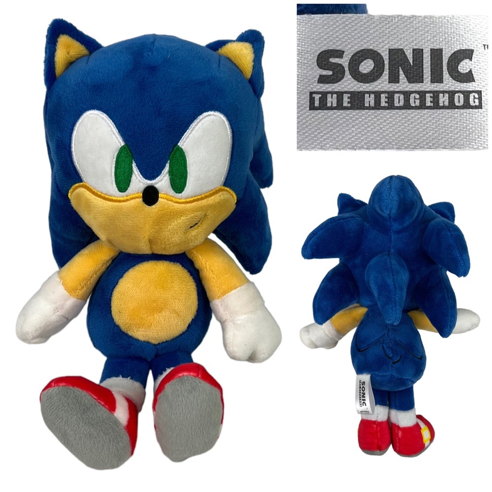 KidRobot Phunny Sonic The Hedgehog Sega Jazwares Nintendo Plush Doll 8” EUC